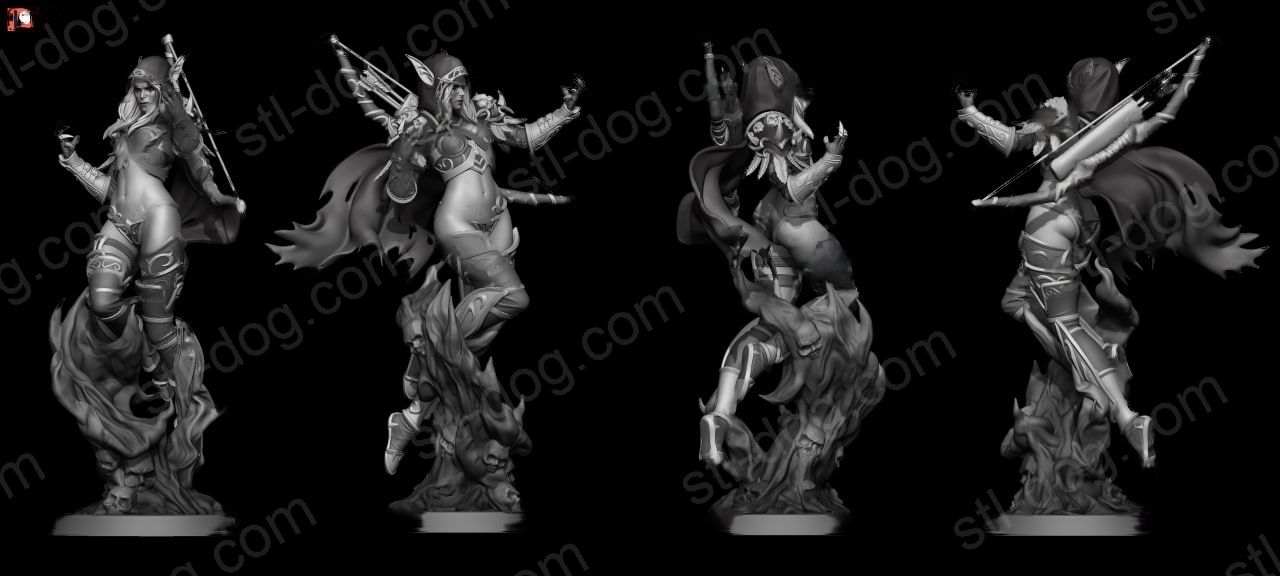 暴雪 魔兽 希尔瓦娜斯·风行者 3D打印图纸